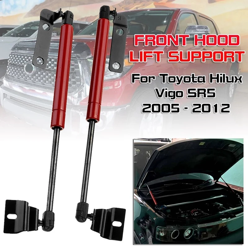 

2Pcs Front Engine Cover Bonnet Hood Shock Lift Strut Bar Support Arm Gas Spring for Toyota Hilux/Vigo SR5 2005-2012
