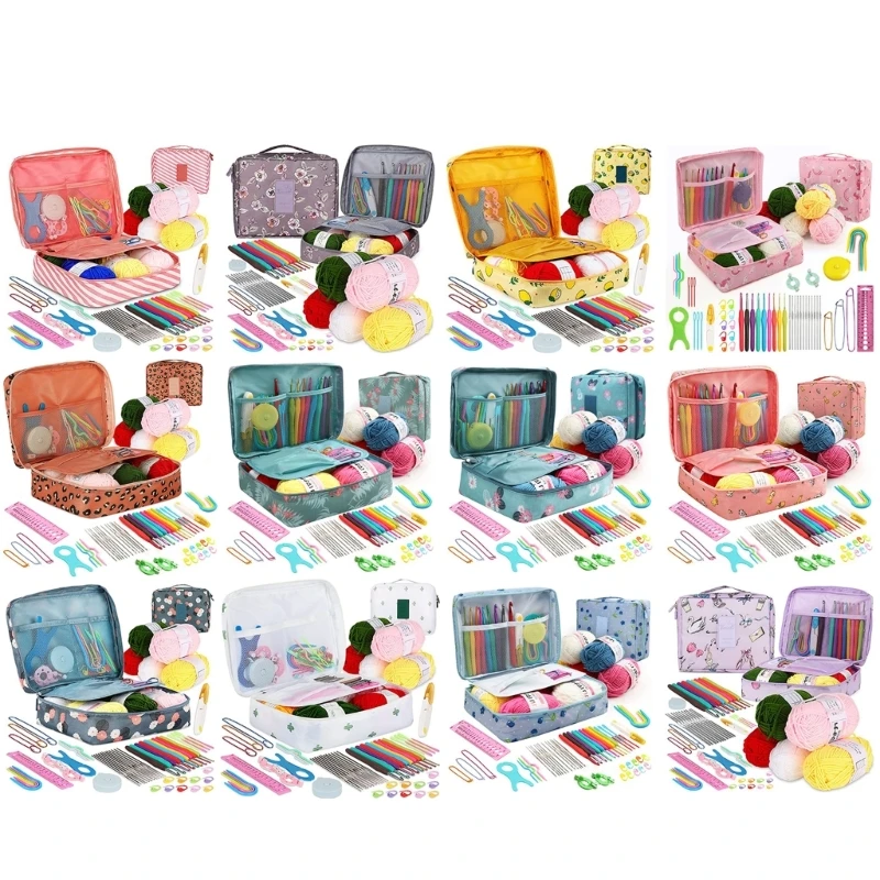 

Crochet Hook 58pcs Set Silicone and Aluminum Material Crochet Needle 0.6mm-6mm