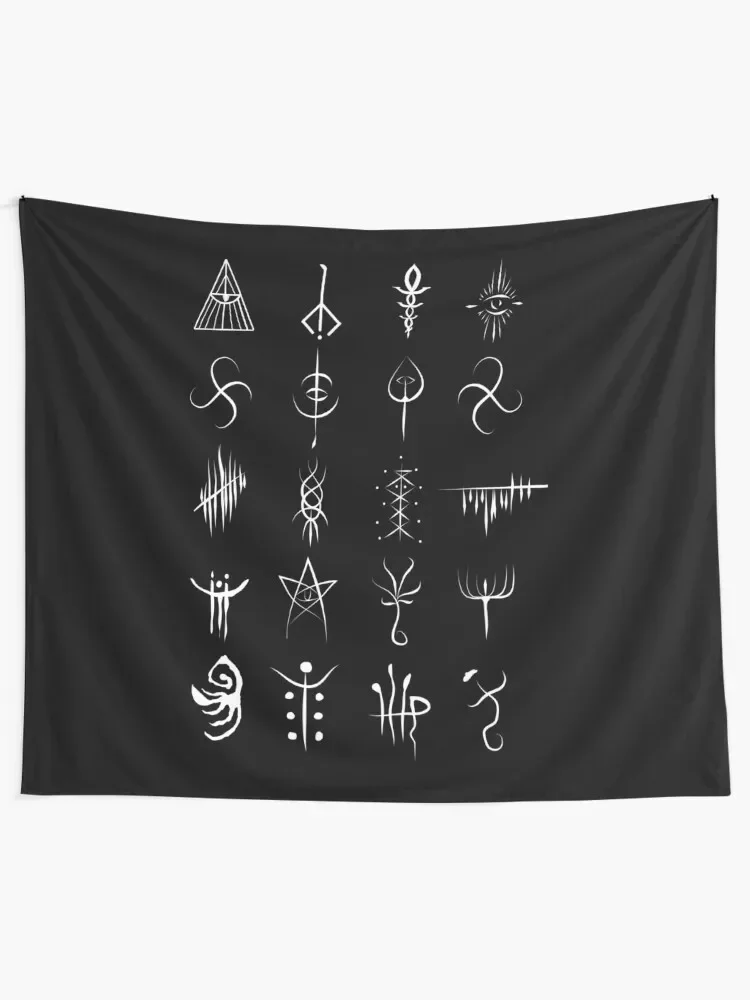 Кровавый сердильный гобелен с рунами скандинавский домашний декор и комфортный