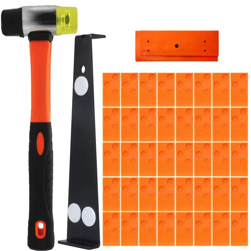 

Laminate Wooden Flooring Installation Tools Kit Double-faced Carbon Steel Mallet With Non-slip Rubber Grip Handle