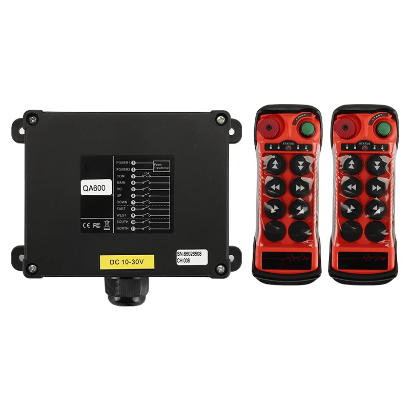 Промышленный беспроводной радиокран QA600 6-клавишный