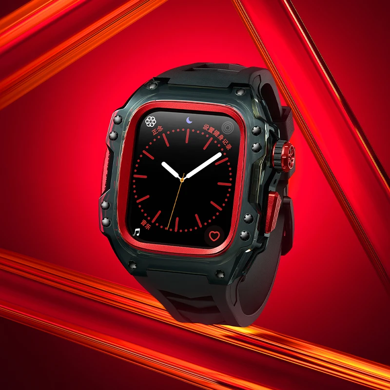 Лидер продаж прозрачный светодиодный комплект для часов Apple Watch Band 45 мм 44 9 8 7 6 5