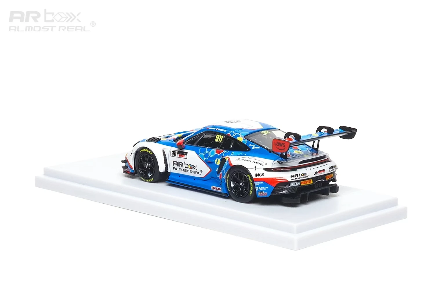 Фото AR BOX 1:64 992 GT3 Sepang / R B-Quik, литая модель автомобиля в металлическом желтом цвете №2