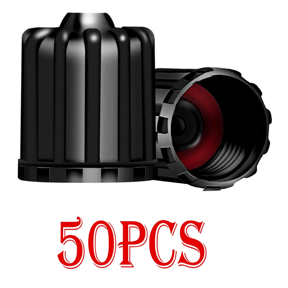 10/20/30/50/100 шт. колпачки для клапанов шин TPMS с резиновым уплотнением, пластиковые колпачки для колес, колпачки для сосков TPMS, аксессуары для автомобильных шин