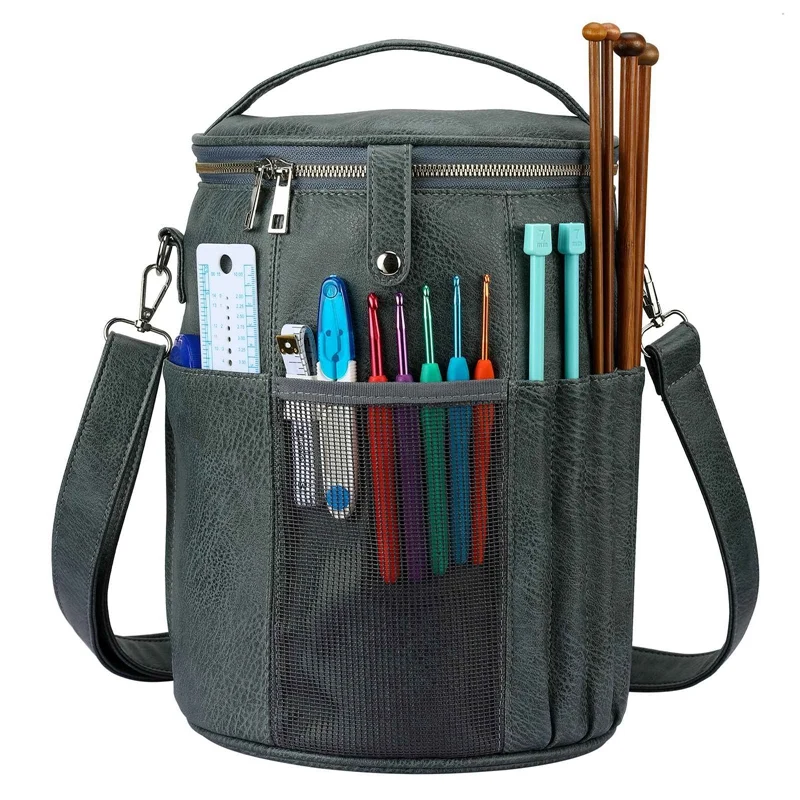 

Knitting Bag Yarn Tote Storage Bag For Wool Crochet Hooks Knitting Needles DIY Household Organizer Sewing Tools Bag