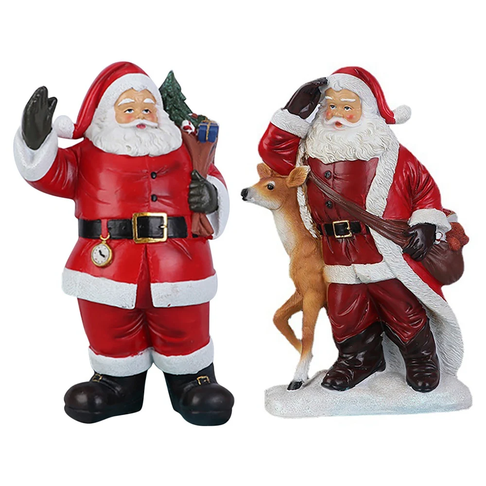 

Santa Christmas Decorations For Home Decor Gifts Sculptures Figurines For Interior Room Christmas Ornaments Craft