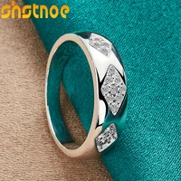 925 sterling silver aaa zircon argyle pattern ring for women engagement wedding charm fashion party jewelry gift