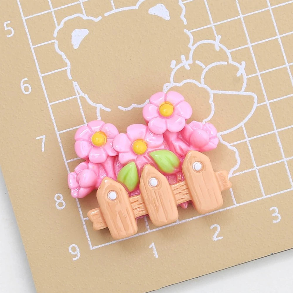 

Блестящие цветочные кабошоны для украшений 10 шт.