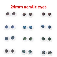 24mm acrylic eyeball bjd doll accessories round eye vinyl simulation baby assembly plastic eyes for 28 inch reborn doll