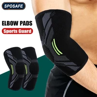 1pair sports nylon knitted elbow pads highly compression prevent joint pain for tennis golfers elbow tendonitis arthritis