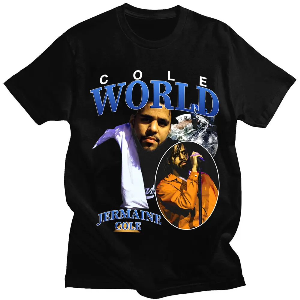 

Rapper J Cole World Jermaine Lamarr T-Shirt Harajuku Vintage Men's Women Oversized Cotton Short Sleeve T-shirts Tops Streetwear