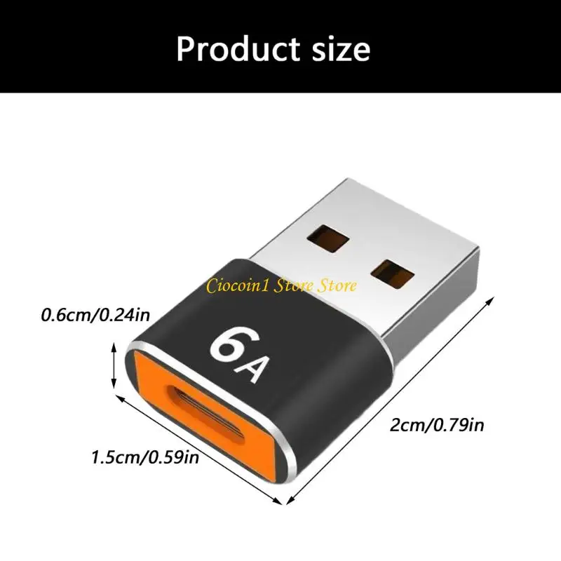 A3PC Прочность Металлический адаптер типа C в USB-адаптер OTG Конвертер для быстрой передачи данных 120 Вт 6А Зарядка и (art.: 3920d37707854) - 3920d37707854