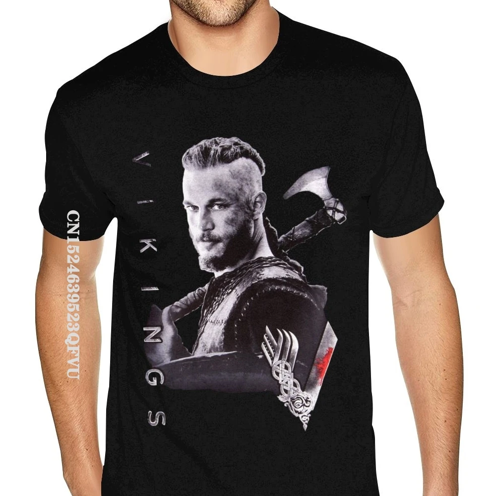

Cool Vikings Ragnars Ax T-Shirt Mens Make Your Own England Style Tshirts Men Pure Cotton HipHop Print Tshirt