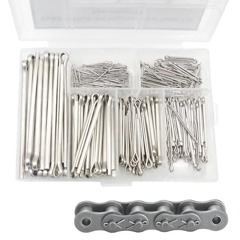 

Cotter Pin Assortment 230Pcs 6 Sizes Clip Key Fastener Fitting Assortment Kit Multiple Sized Cotter Key U Clips For Hitch Lawn