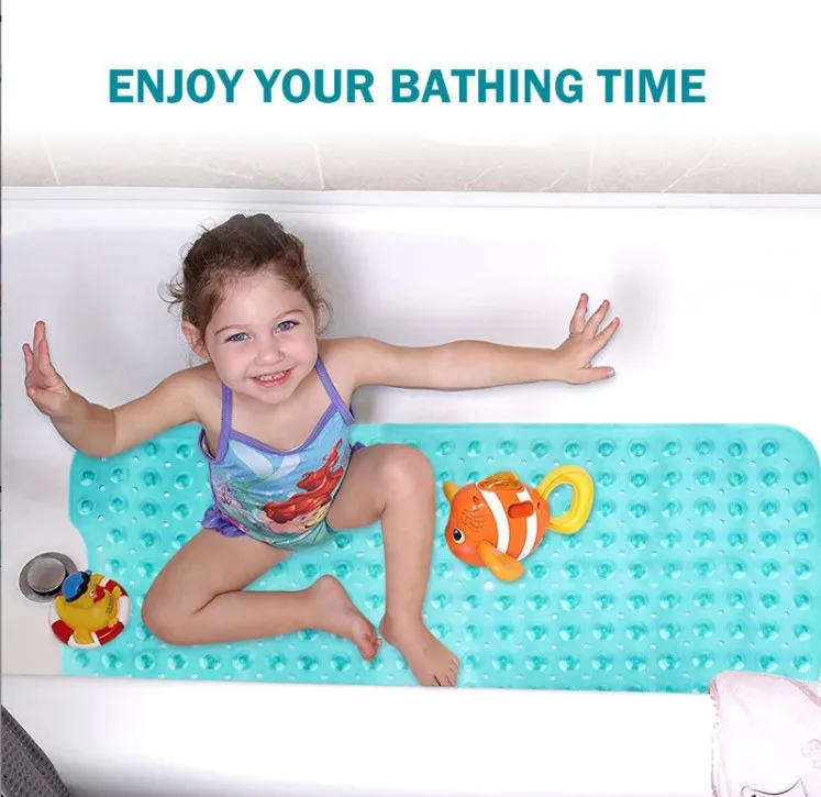 

40*100cm Mat Bathtub Bath Mat PVC Large Bathtub Safety Shower Non-slip Bath Mats with Suction Cups Floor Matjavascript: