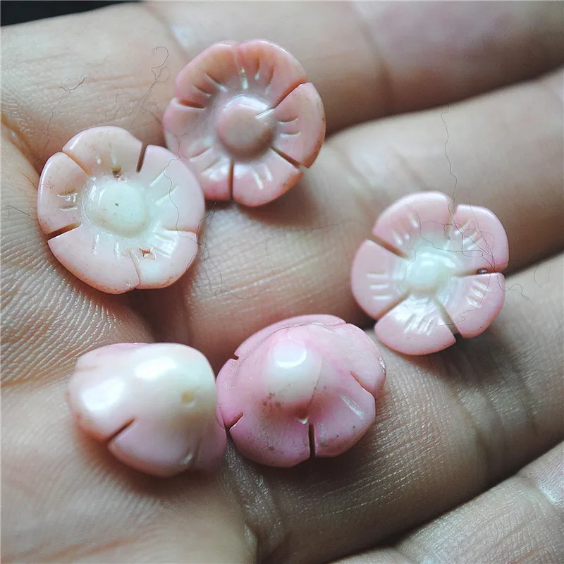 

5PCS Women Matching Beads Orange Coral Material Flowers Shape For Fashion Bracelets Making Findings Free Shippings