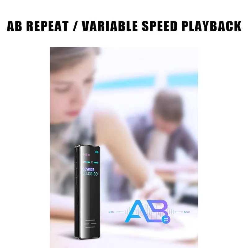 Перезаряжаемый U-диск аудиомагнитофон 1 3 дюйма цифровой диктофон mp3-плеер HD