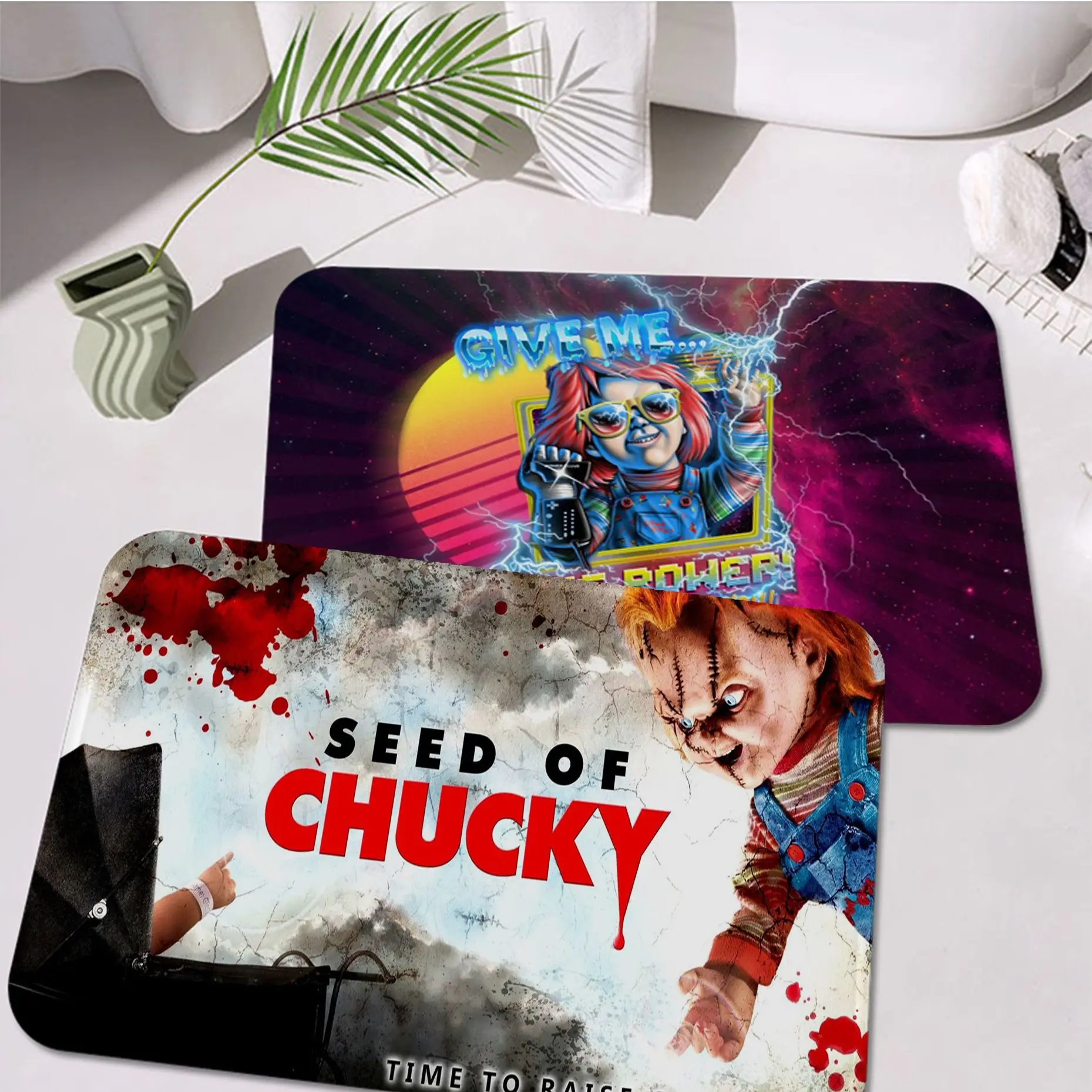 

Chucky Entrance Door Mat Non-Slip Laundry Room Mat Laundry Decor Balcony Child Living Room Toilet Rug