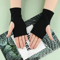 sunscreen protection fingerless long gloves summer thin half finger elastic uv protection arm guard arm sleeve driving mittens