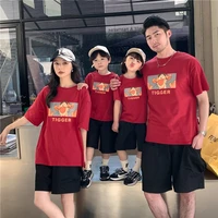 family matching outfits 2022 summer mother father kids cotton t shirt baby boy girl mother daughter matching clothes family look