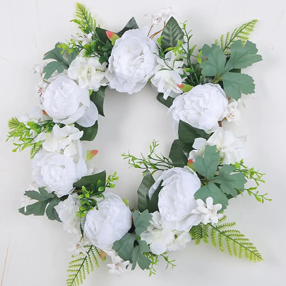 

Искусственный венок, искусственный венок, реалистичный многоразовый искусственный венок для входной двери, крыльца