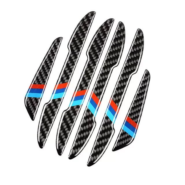 

4/6PCS Car Door Protector Stickers Strip bumper Carbon Fiber Car Accessories Door Scratch Bumper Scuff trim Stickers for BMW