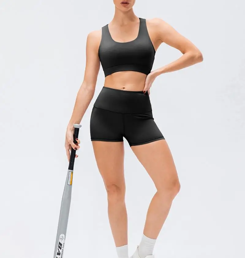 Yoga Set Set Suit Two Piece Tops And Bra Vest Female Gym Fitness Yoga Sport Push Up Workout Shockproof Running Woman Sportswear