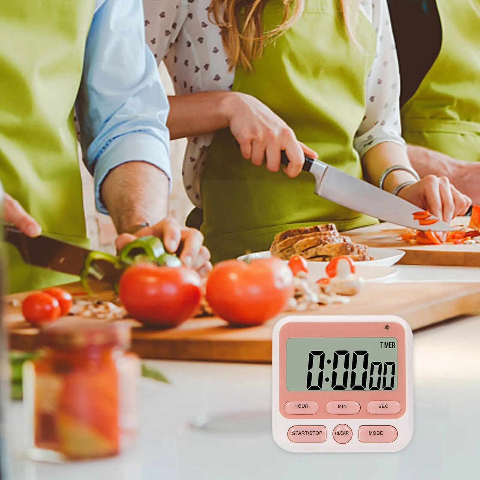 

Kitchen Cooking LCD Digital Timer With Alarm Count 4 And Alarm Multifunction Switch Power Switch Clock Prompt Color Adjusta D8Q9