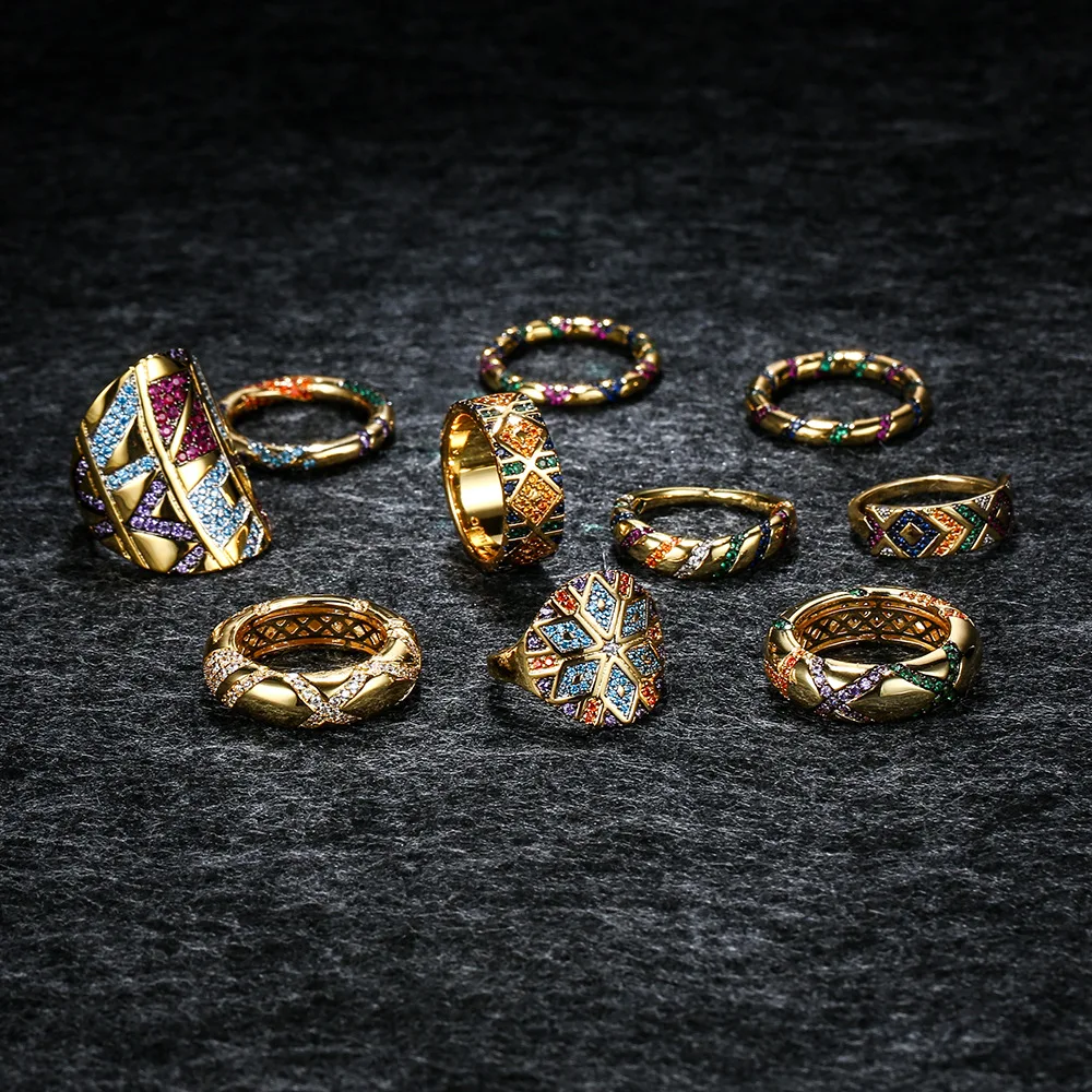 

LIDU высокое качество 925 серебро Красочные племенные кольца персонализированные универсальные стильные элегантные аксессуары подарки для друзей