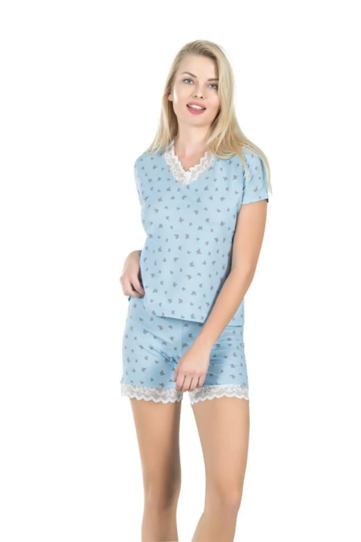

Women's Pajamas Patterned Shorts Jbr-3710 Sleep Lounge Pajamas Nightwear Nightwear Nightwear Casual Home Clothing