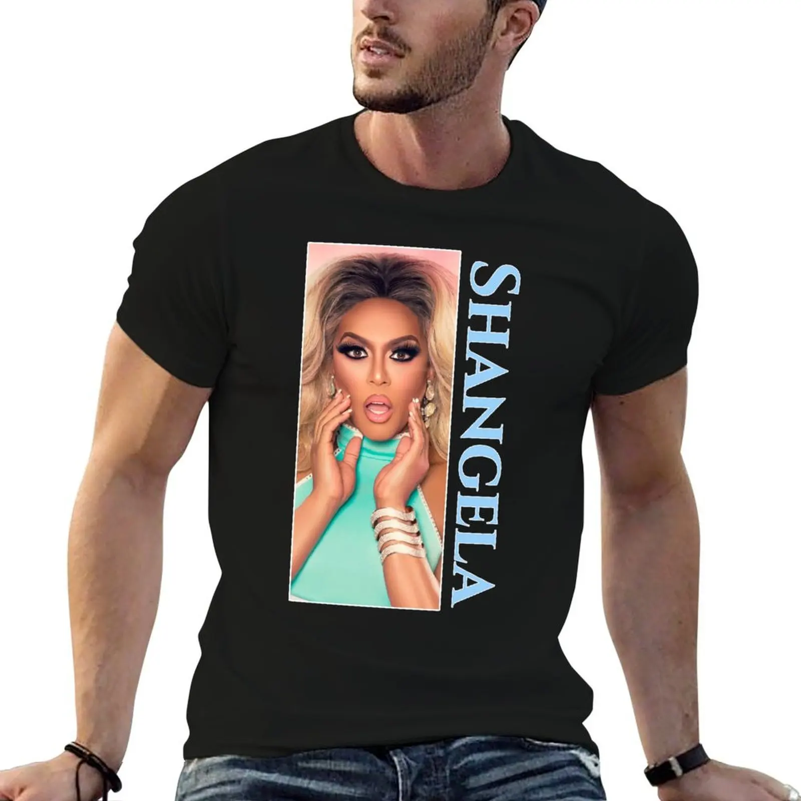 Фото Футболка Shangela свободного кроя, повседневный топ с короткими рукавами №1