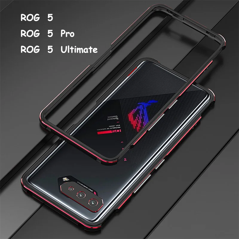 

Hot Sale Aluminum Metal Bumper Case For ZS673KS ASUS ROG Phone 5 Pro Ultimate Slim Border Cover Case Carmera+Frame Protector