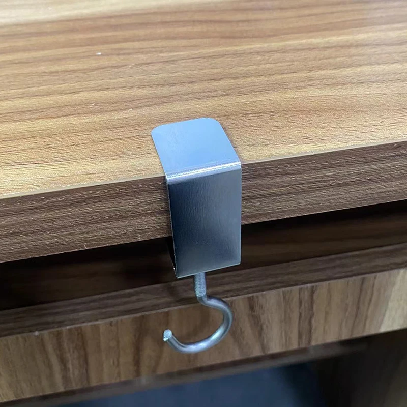 1/2/4шт 360° ° Вращающиеся стальные крючки для стола — съемная неразрушающая