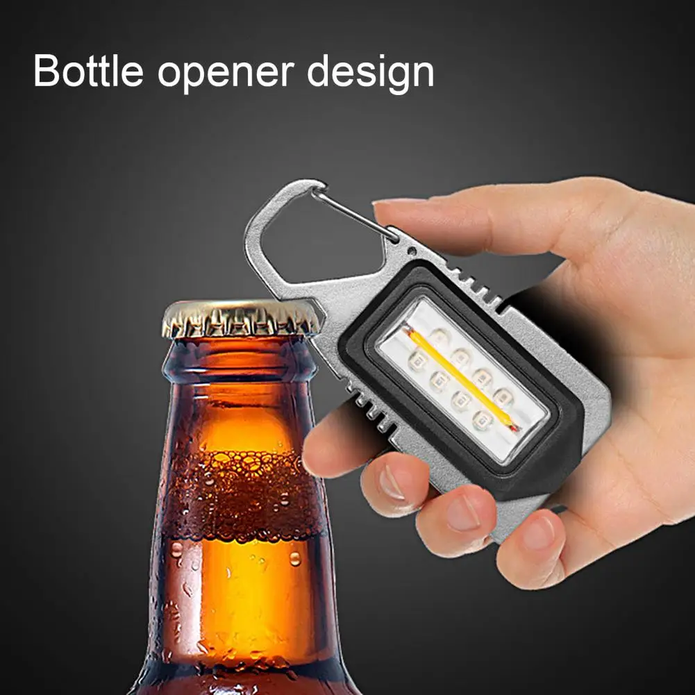 

Keychain Flashlight 3 Lighting Modes Rechargeable Portable Ultralight Bottle Opener Waterproof Super Bright LED Mini Flashlight