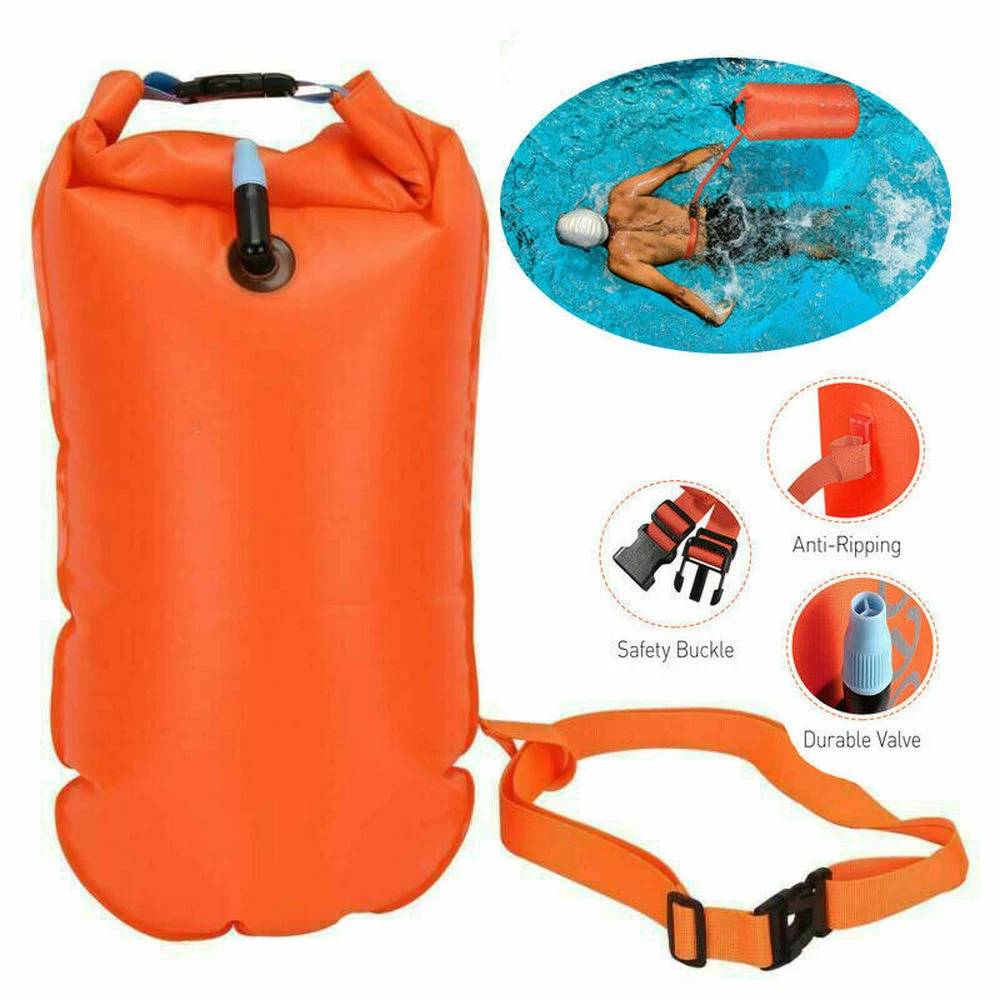 

NEW Safety Swim Buoy Upset Inflated Flotation Device For Open Water Swimming Swim Buoy for Water Sports