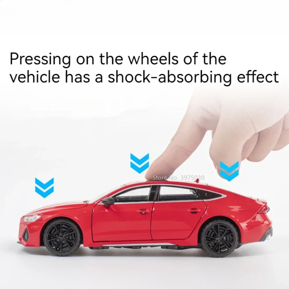 1:24 Audi RS7 модель автомобиля игрушечный сплав литой под давлением звук свет