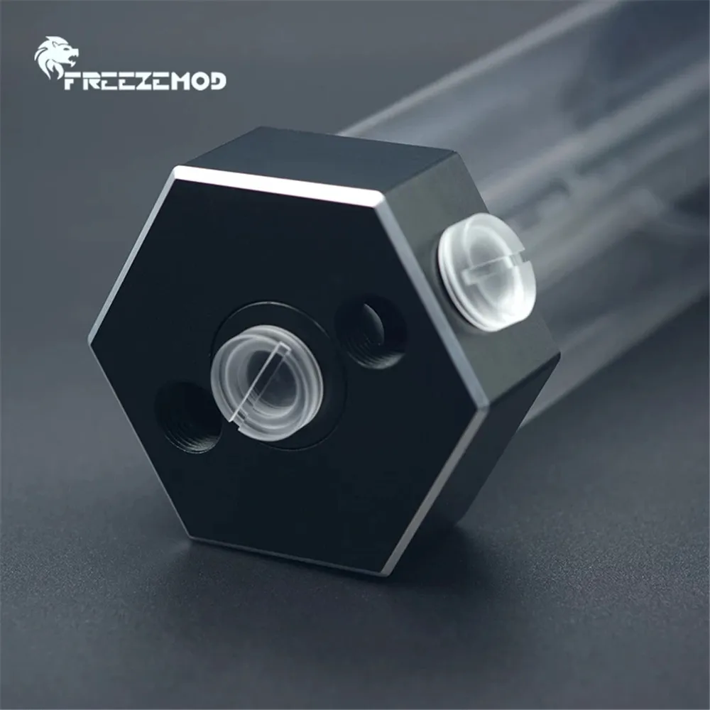 Заглушка для воды FREEZEMOD Frosted G1/4 акриловая матовая с ручной поворотной кнопкой