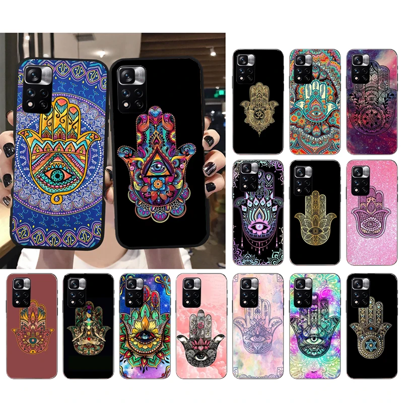 

Phone Case For Xiaomi Redmi Note 12Pro 11 11S 11T Pro 10 9Pro Note10S Redmi 10 9 10C 9C Hamsa Hand Case