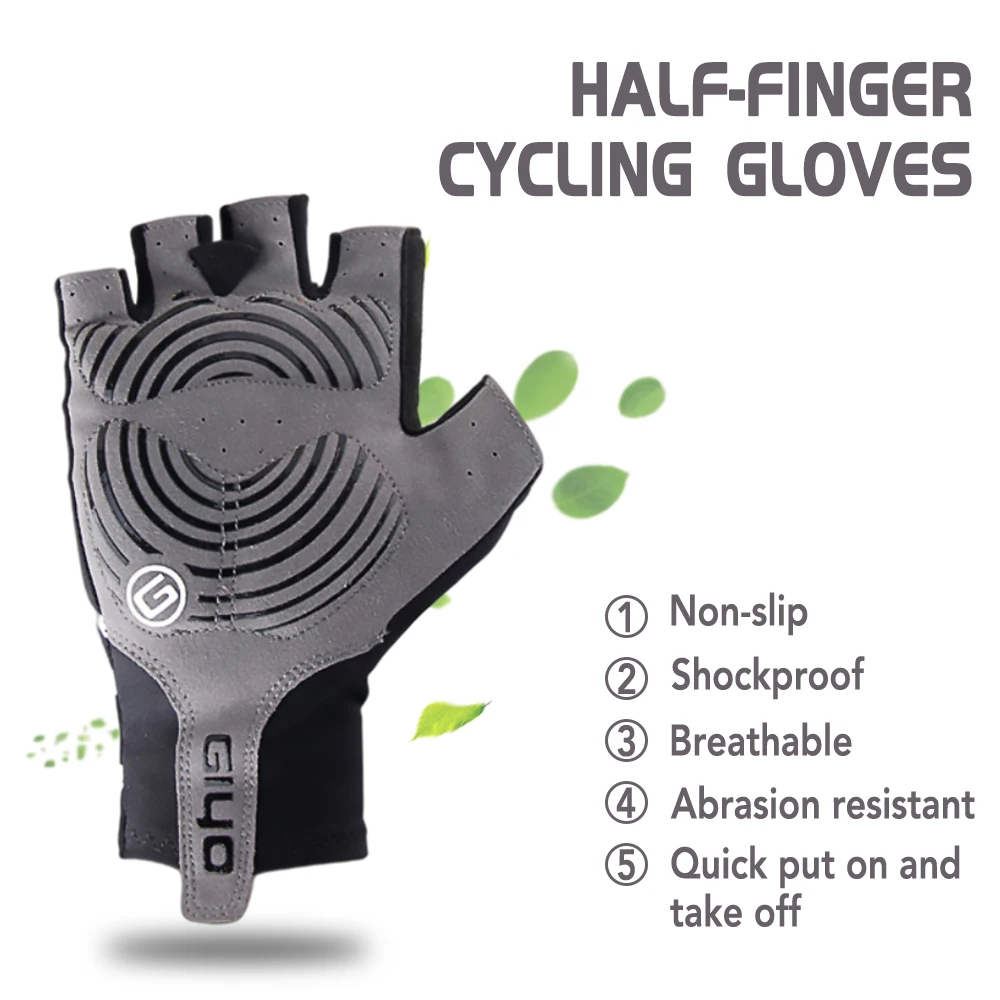 

Перчатки с открытыми пальцами Giyo, мужские перчатки для велоспорта, перчатки для вождения, Перчатки для фитнеса, Нескользящие дышащие аморти...