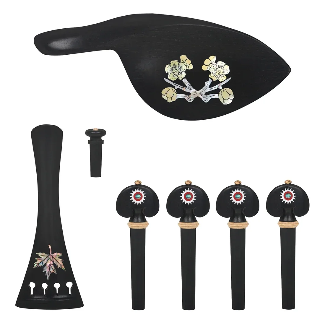 Набор Из 4 Аксессуаров Для Скрипки С Гребешками Черного Дерева —