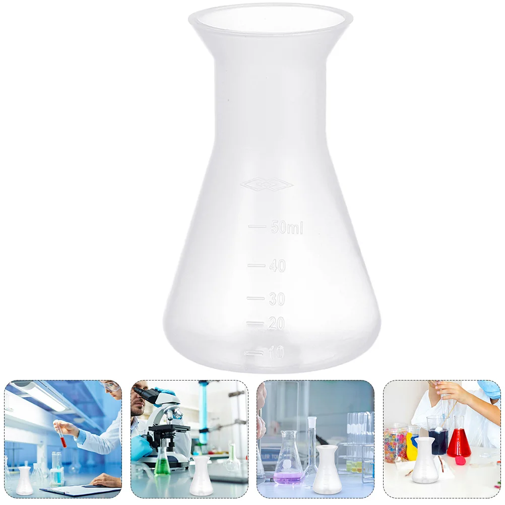 

Flask Conical Erlenmeyer Experiment Bottle Chemistry Narrow Science Mouth Liquid Beaker 50Ml Laboratory Vacuum Laboratorio