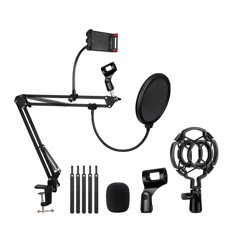 

Microphone Arm Stand Kit with Pop Filter Black 12-Piece