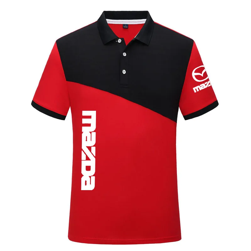 

Summer Oversized T-shirt Mazda car logo print Fashion Breathable cotton Business casual outdoor sports men's T-shirt