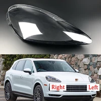 car front headlight cover auto headlamp lampshade lampcover head lamp light glass lens shell caps for porsche cayenne 2018 2022