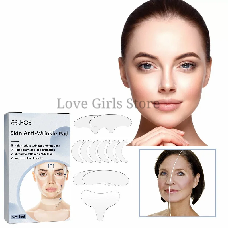 

Reusable Silicone Patches Anti Rimpel Pads Silicone Wrinkle Removal Sticker Face Forehead Neck Eye Sticker Skin Care Patch
