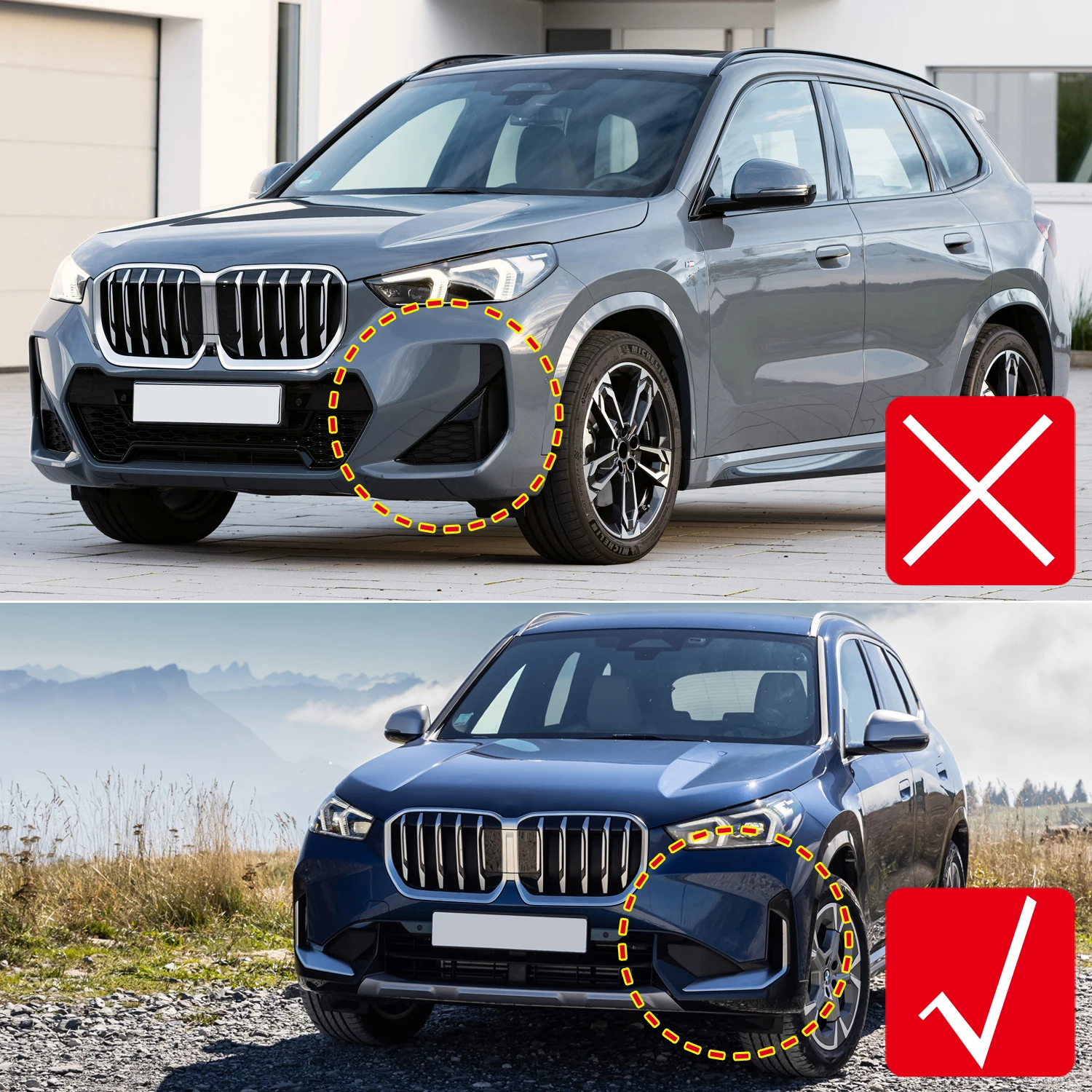 Для BMW X1 U11 2023 2024/ iX1 2022-2024 ABS передний/задний воздушный поток вентиляционное