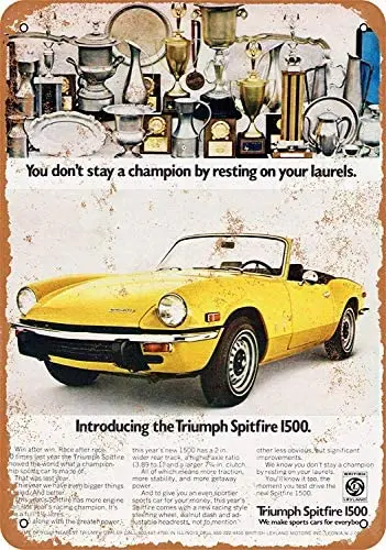SRongmao 8X12 металлический знак 1971 Triumph Спитфайр 1500