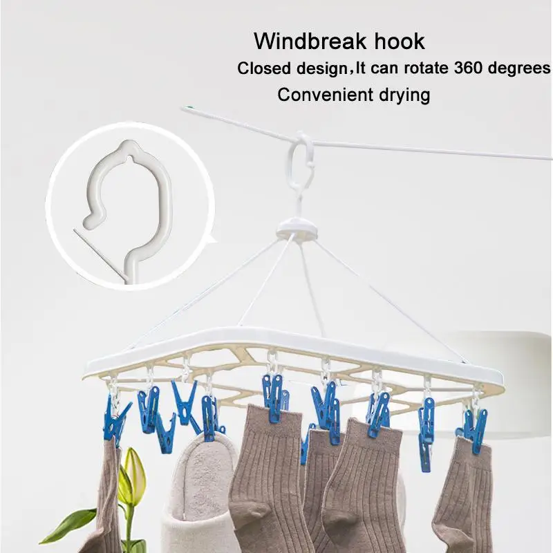 

Tea Flower Clothes Hanger with Clothespins: The Ultimate Drying Rack and Sock Hanger Solution for Your HomeIntroducing our revo
