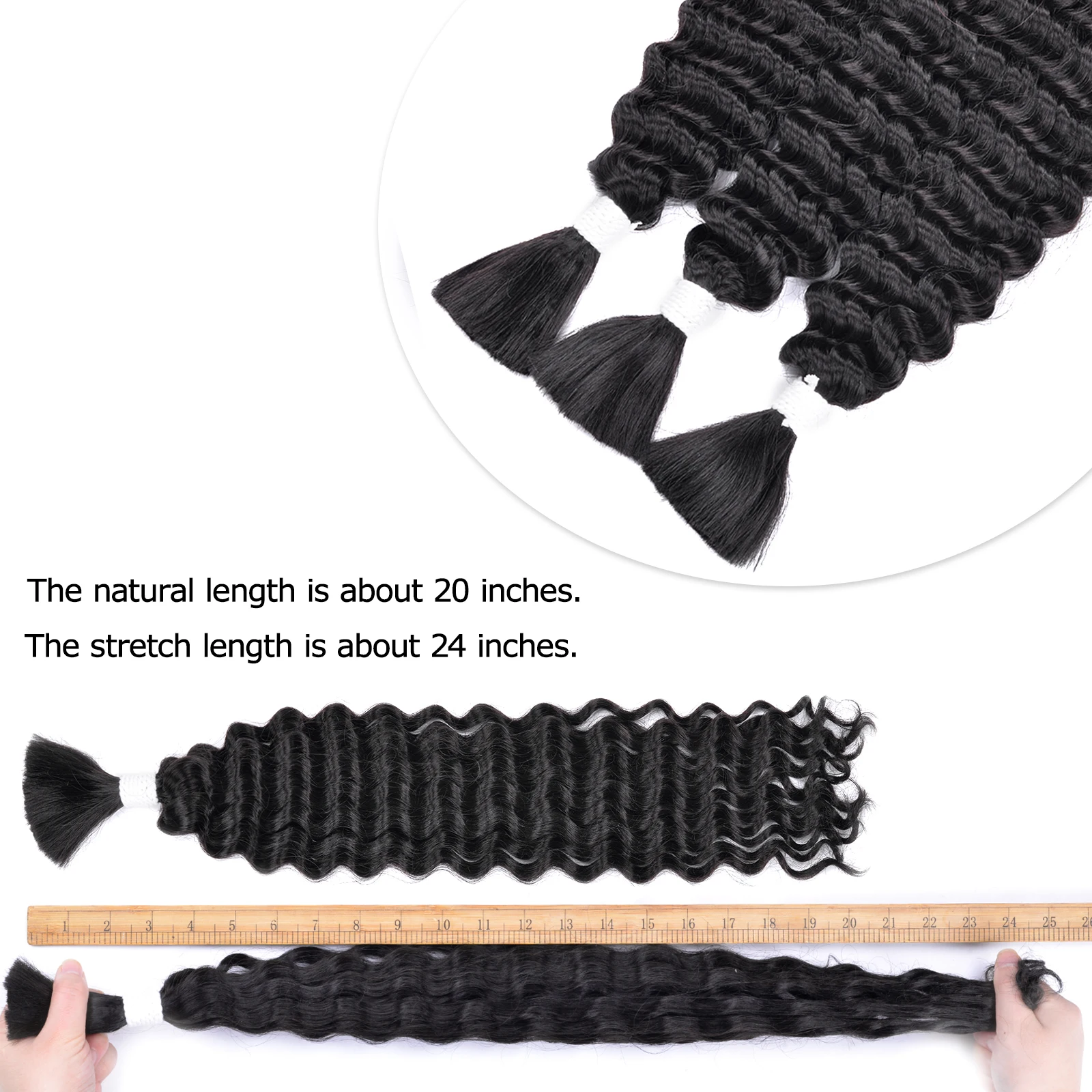 Синтетические глубокие волнистые волосы для Плетения КОС 90 г без уточка глубокая