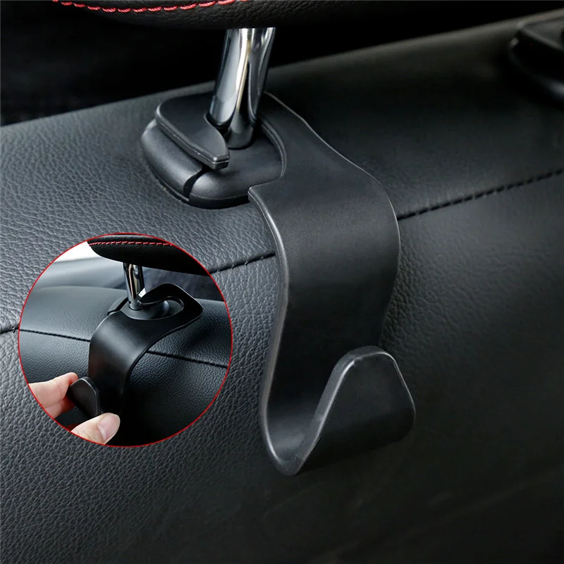

4/2/1 PCS Car Seat Headrest Hook for Auto Back Seat Organizer Hanger Storage Holder for Handbag Clothes Car Interior